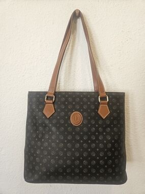 Authentic Vintage FIB Collection by C.M.P. Monogram Tote Bag - Made in Italy